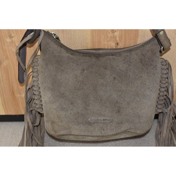 Michael Kors BILLY Women's Brown Bag Fringe Crossbody Messenger Purse - Picture 3 of 16